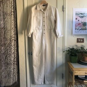 Ilana Kohn Tia Coverall. White Utility Jumpsuit